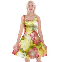 Flower Power Reversible Velvet Sleeveless Dress