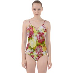 Flower Power Cut Out Top Tankini Set