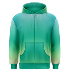 Sealife Green Gradient Men s Zipper Hoodie