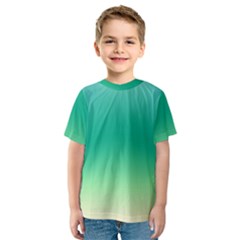 Sealife Green Gradient Kids  Sport Mesh Tee