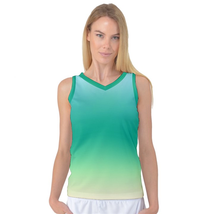 Sealife Green Gradient Women s Basketball Tank Top