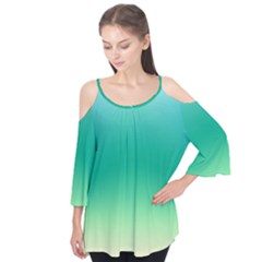 Sealife Green Gradient Flutter Tees