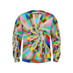 Irritation Funny Crazy Stripes Spiral Kids  Sweatshirt