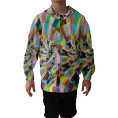 Irritation Funny Crazy Stripes Spiral Hooded Wind Breaker (kids)