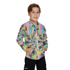 Irritation Funny Crazy Stripes Spiral Wind Breaker (kids)