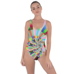 Irritation Funny Crazy Stripes Spiral Bring Sexy Back Swimsuit by designworld65