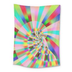 Irritation Funny Crazy Stripes Spiral Medium Tapestry