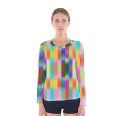 Multicolored Irritation Stripes Women s Long Sleeve Tee