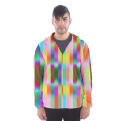 Multicolored Irritation Stripes Hooded Wind Breaker (men)