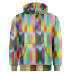 Multicolored Irritation Stripes Men s Zipper Hoodie