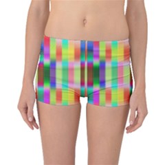 Multicolored Irritation Stripes Boyleg Bikini Bottoms