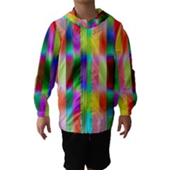 Multicolored Irritation Stripes Hooded Wind Breaker (kids)