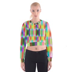 Multicolored Irritation Stripes Cropped Sweatshirt