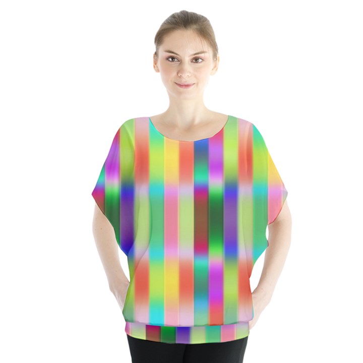 Multicolored Irritation Stripes Blouse