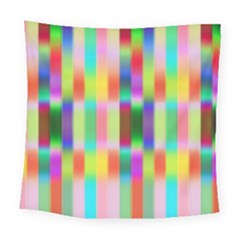 Multicolored Irritation Stripes Square Tapestry (large)