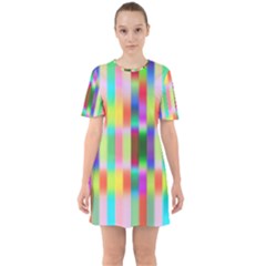 Multicolored Irritation Stripes Mini Dress