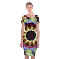 Love Energy Mandala Classic Short Sleeve Midi Dress by designworld65