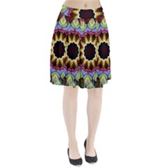 Love Energy Mandala Pleated Skirt by designworld65