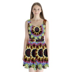 Love Energy Mandala Split Back Mini Dress  by designworld65