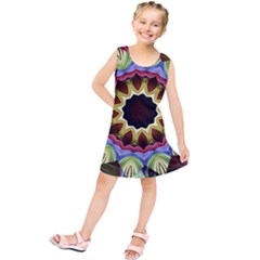 Love Energy Mandala Kids  Tunic Dress by designworld65