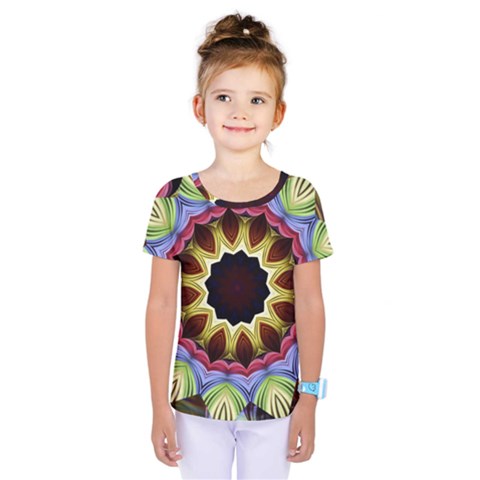 Love Energy Mandala Kids  One Piece Tee by designworld65