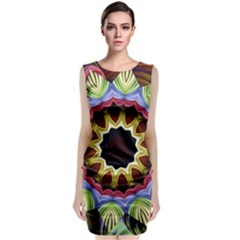 Love Energy Mandala Sleeveless Velvet Midi Dress by designworld65