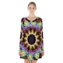 Love Energy Mandala Long Sleeve Velvet V-neck Dress View1