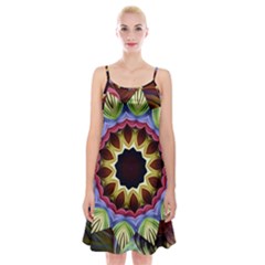 Love Energy Mandala Spaghetti Strap Velvet Dress by designworld65