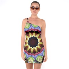 Love Energy Mandala One Soulder Bodycon Dress