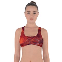 Swirly Love In Deep Red Got No Strings Sports Bra