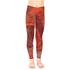 Swirly Love In Deep Red Kids  Legging