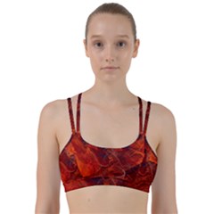 Swirly Love In Deep Red Line Them Up Sports Bra