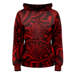 Metallic Red Rose Women s Pullover Hoodie