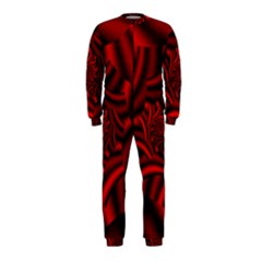 Metallic Red Rose Onepiece Jumpsuit (kids)