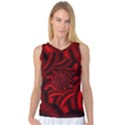 Metallic Red Rose Women s Basketball Tank Top View1