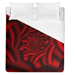 Metallic Red Rose Duvet Cover (queen Size) by designworld65