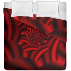 Metallic Red Rose Duvet Cover Double Side (king Size) by designworld65