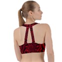 Metallic Red Rose Sweetheart Sports Bra View2