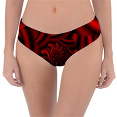 Metallic Red Rose Reversible Classic Bikini Bottoms