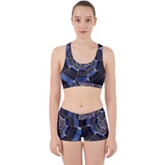 Midnight Crazy Dart Work It Out Sports Bra Set by designworld65