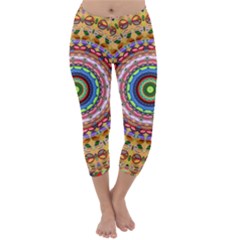 Peaceful Mandala Capri Winter Leggings 