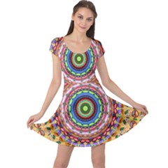 Peaceful Mandala Cap Sleeve Dress by designworld65