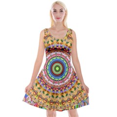 Peaceful Mandala Reversible Velvet Sleeveless Dress