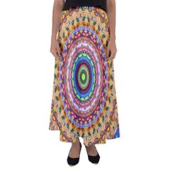 Peaceful Mandala Flared Maxi Skirt by designworld65