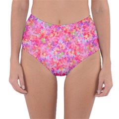 The Big Pink Party Reversible High-waist Bikini Bottoms