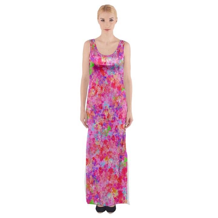 The Big Pink Party Maxi Thigh Split Dress