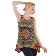 Powerful Mandala Side Drop Tank Tunic by designworld65