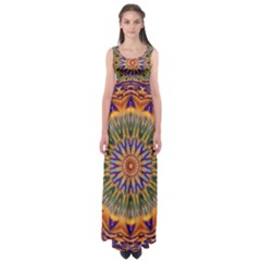 Powerful Mandala Empire Waist Maxi Dress by designworld65