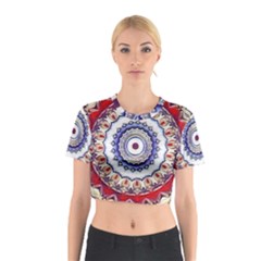 Romantic Dreams Mandala Cotton Crop Top by designworld65