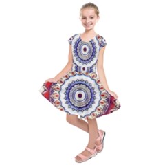 Romantic Dreams Mandala Kids  Short Sleeve Dress